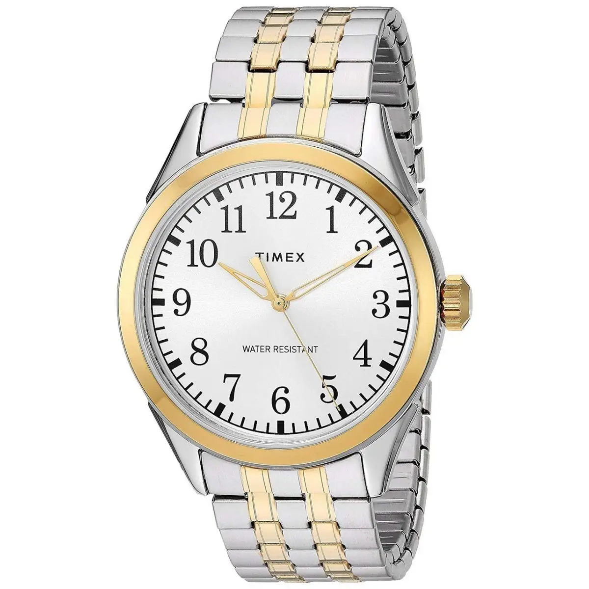 Timex Modern Easy Reader TW2U40400 Women`s Watch Quartz Analog Gold/silver - Dial: White, Band: Gold, Silver, Bezel: Gold