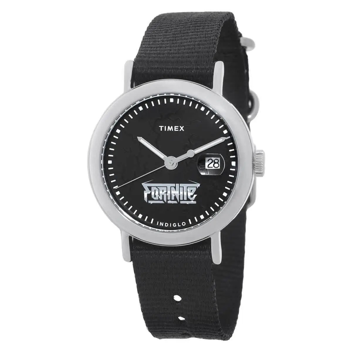 Timex TW2Y46400 X Fortnite Weekender Black Dial 37 mm Watch - Black, Dial: Black, Band: Black