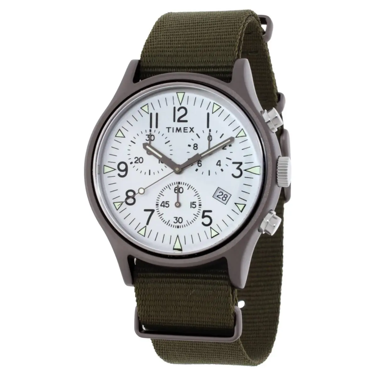 Timex MK1 Chronograph Quartz Silver Dial Men`s Watch TW2R67900