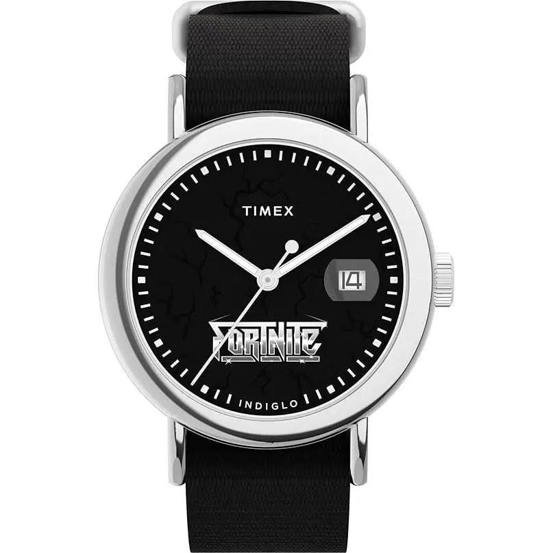X Fortnite Weekender Quartz Black Dial Unisex Watch TW2Y46400 by Timex
