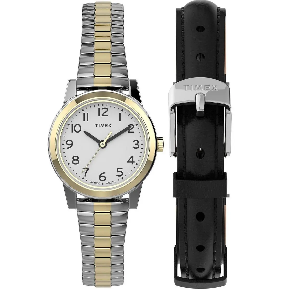 Timex Main Street Expansion Band Leather Strap Ladies Watch Box Set TWG027800