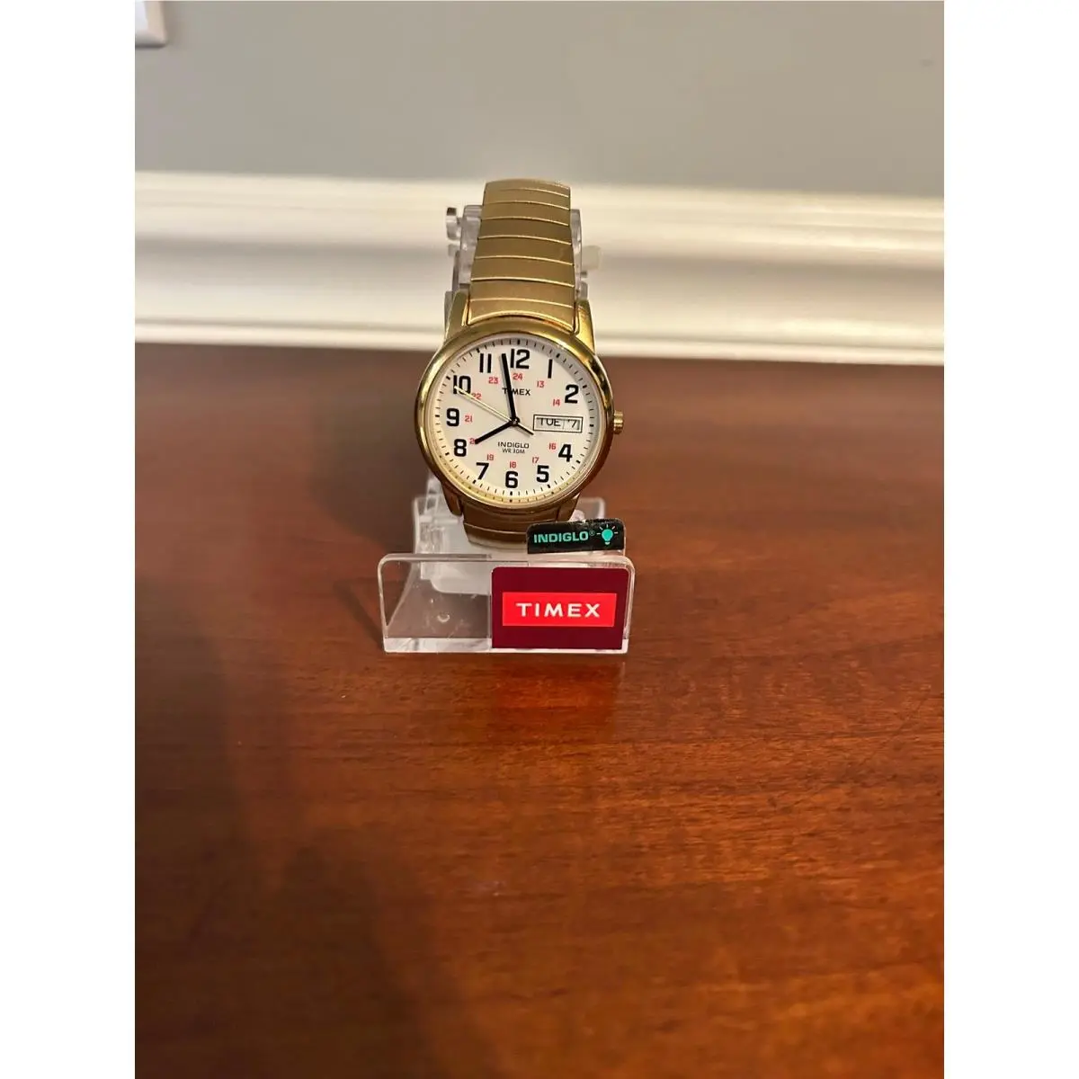 Easy Reader Gold Tone Watch T20471 - Indiglo Military Time Battery by Timex