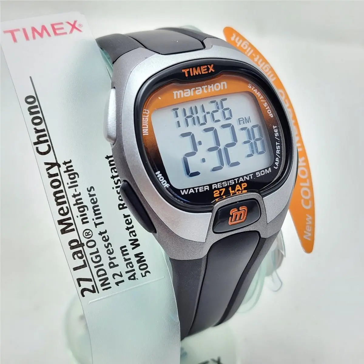 Marathon T5E291 Alarm Chronograph Day-date WR 50M Men`s Digital Watch by Timex
