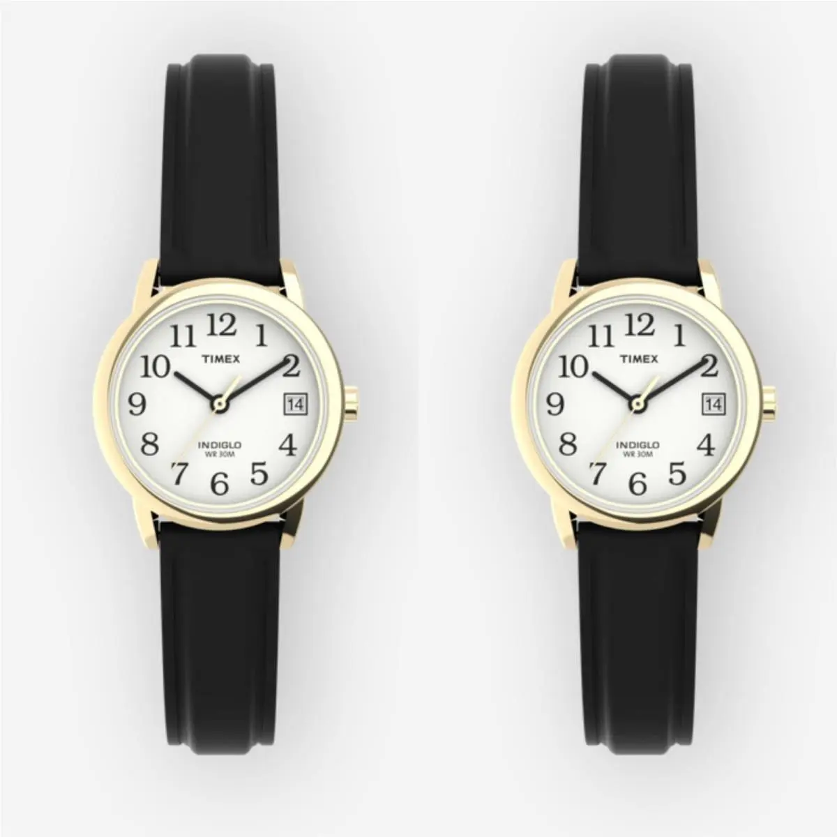 Lot of 2 Timex Women`s T2H341 Easy Reader 25mm Leather Strap Watch