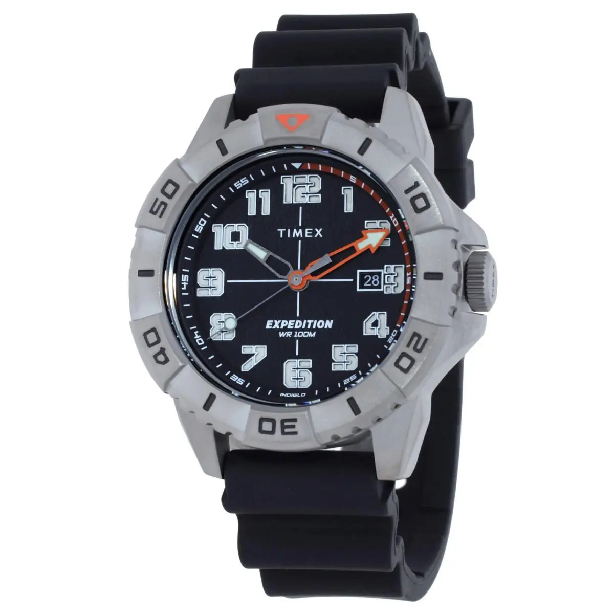 Timex Expedition North Quartz Black Dial Men`s Watch TW2V40600 - Dial: Black, Band: Black, Bezel: Silver-tone