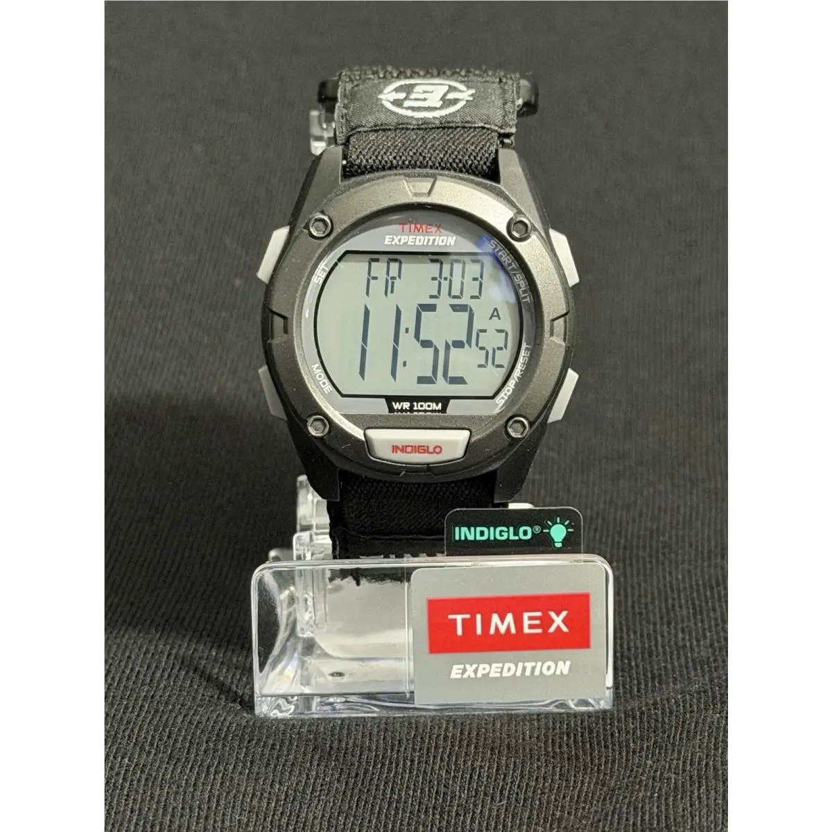 Timex Men`s Expedition Digital CAT5 41mm Watch Black/digital Gray/black