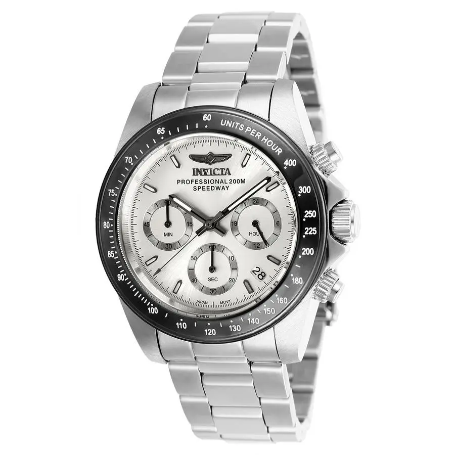 Invicta Speedway Chronograph Quartz Silver Dial Men`s Watch 26111
