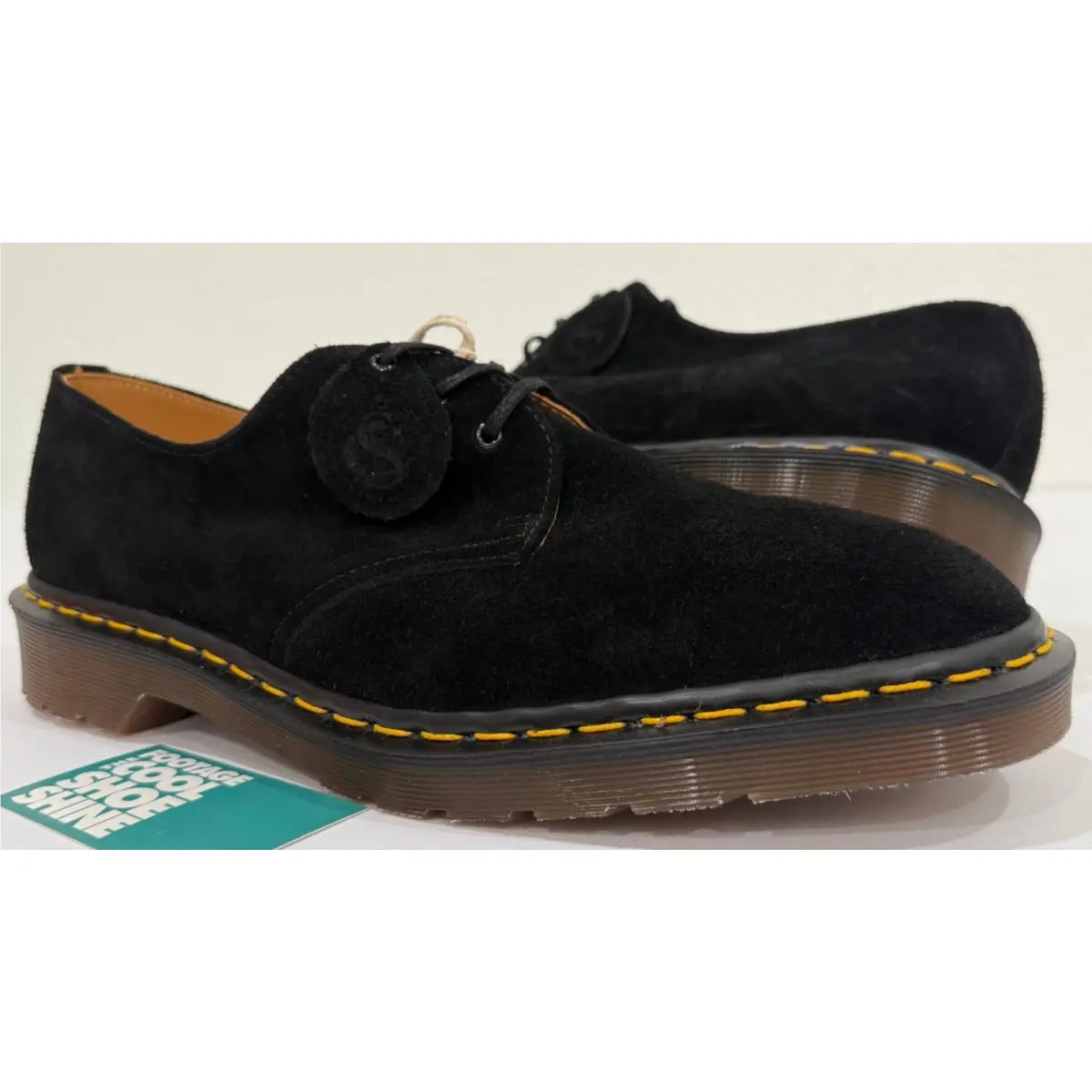 Dr. Martens Desert Oasis Suede Air Wair Oxford Black Brown Gold 1461-26074001 12