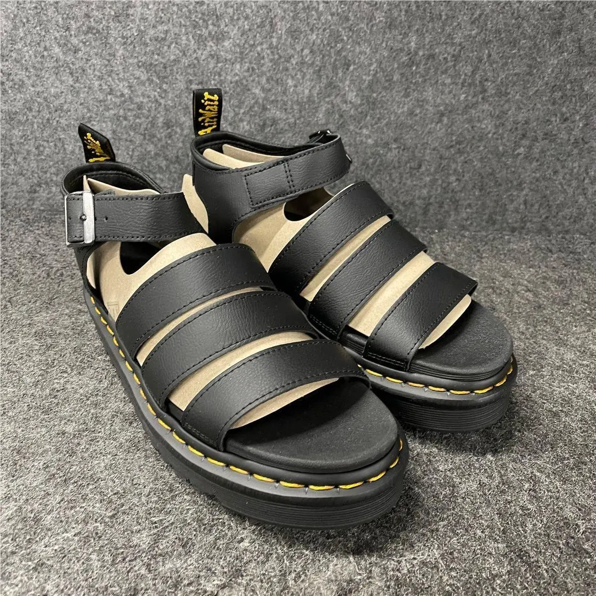 Dr. Martens Blaire Athena Leather Strap Sandals Women`s Size US 9