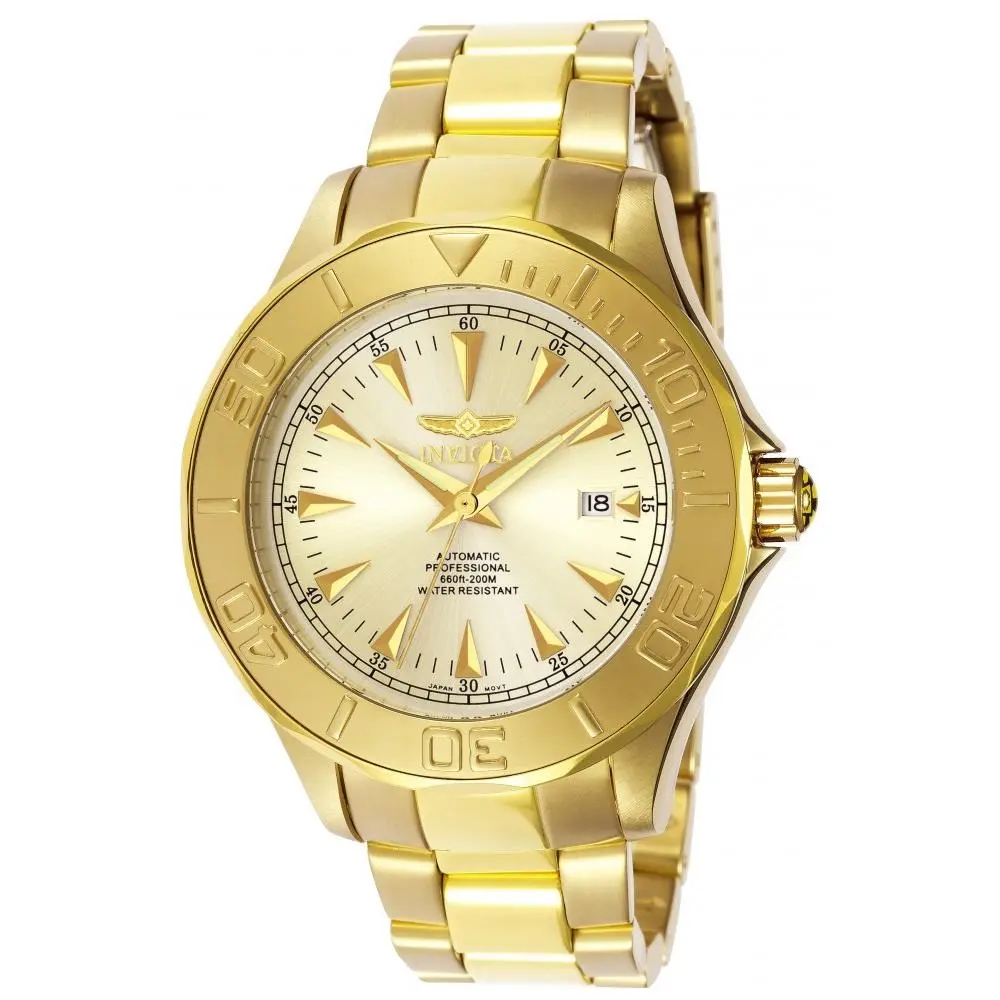Invicta Men`s 7039 Signature Automatic 3 Hand Champagne Dial Watch