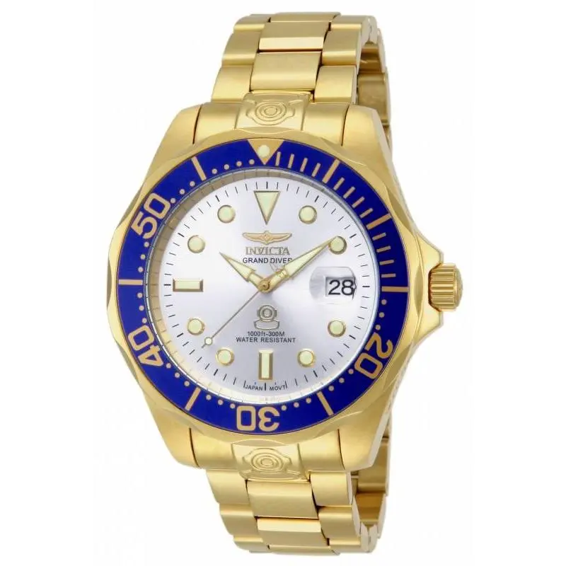 Men`s 13872 Pro Diver Analog Display Japanese Automatic Gold Watch by Invicta