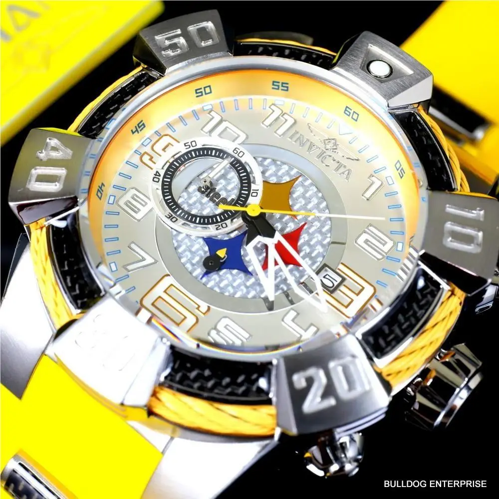 Nfl Pittsburgh Steelers Bolt Next Gen Chronograph Red Watch 52mm by Invicta