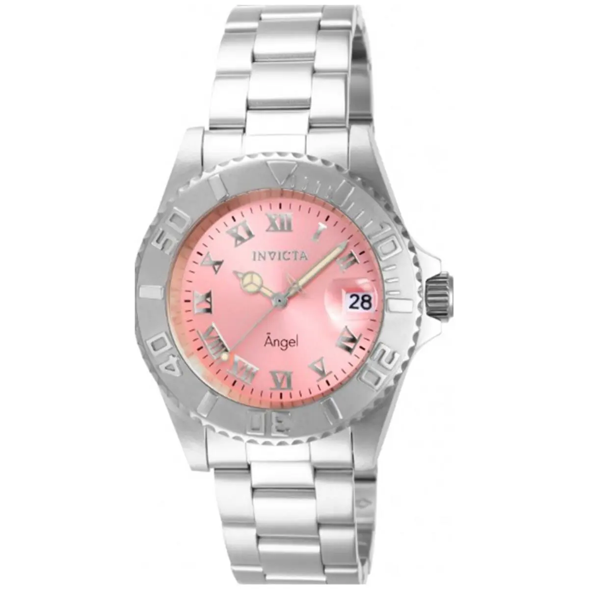 Women`s 14360 Angel Quartz 3 Hand Pink Dial Watch by Invicta