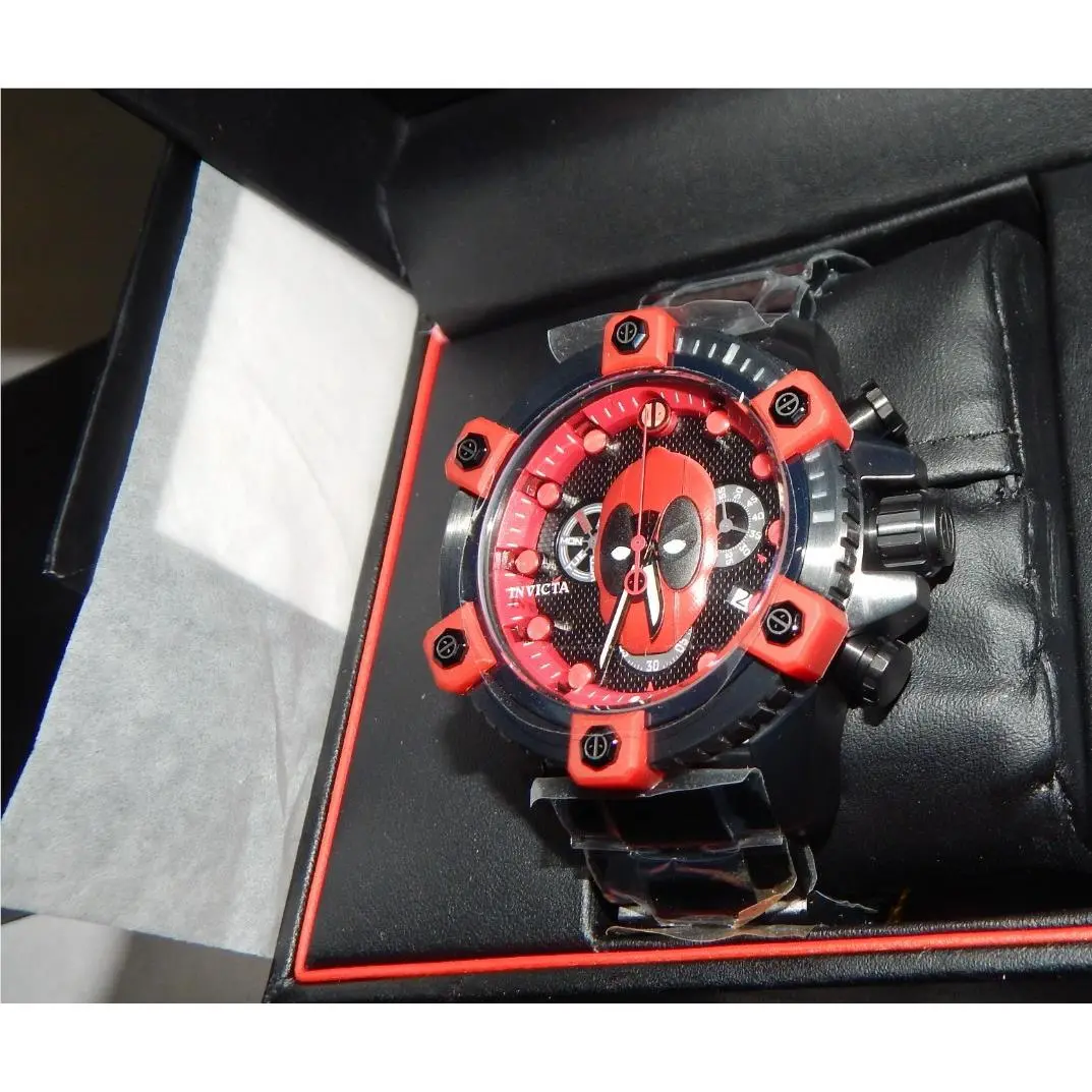 Marvel Octane Deadpool 48mm Watch 100m 27155 Box LE 618/3000 by Invicta