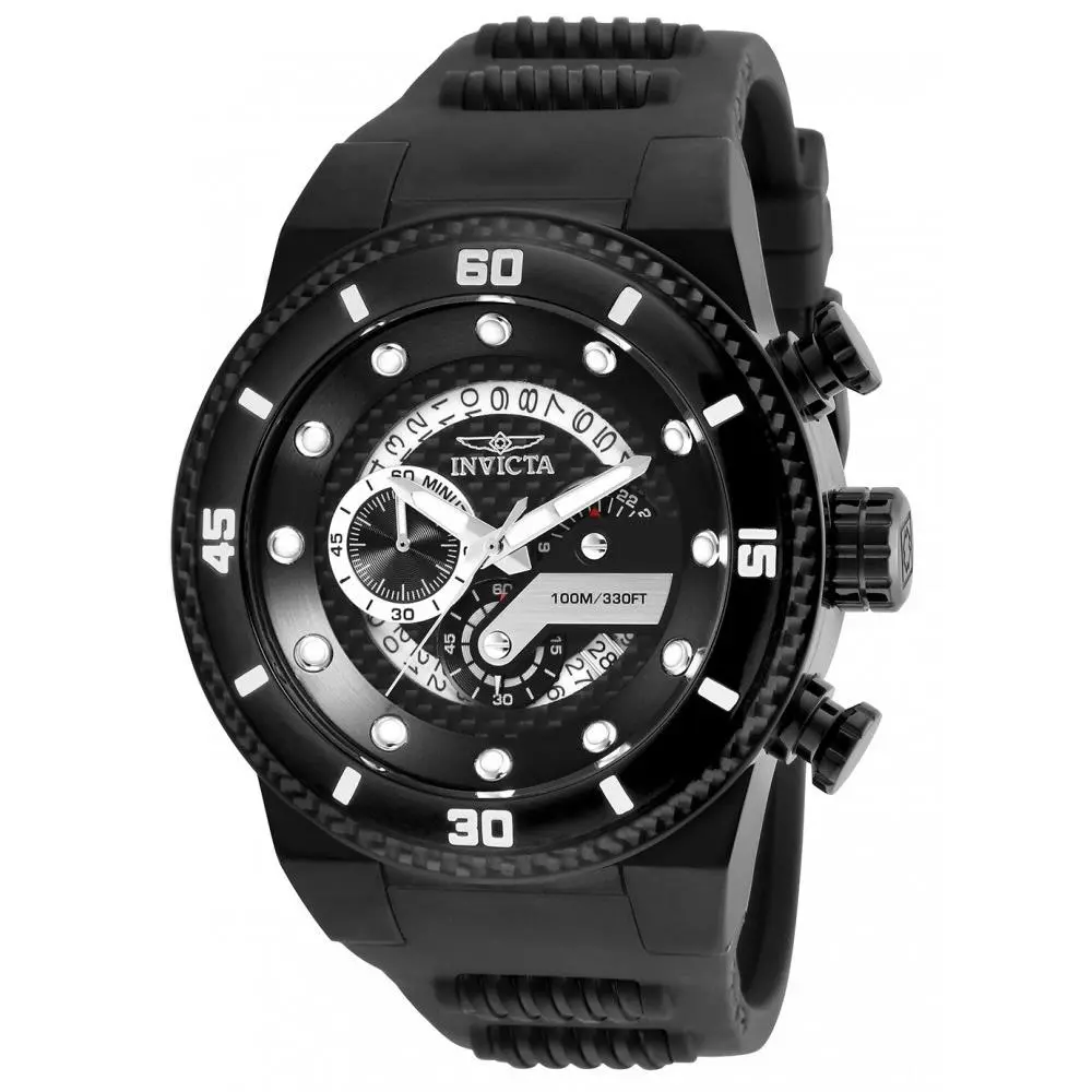 Invicta Men`s 24228 S1 Rally Quartz Multifunction Black Dial Watch