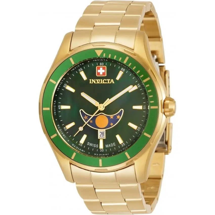 Men`s Pro Diver Quartz Watch - Stainless Steel 48mm Gree Model 33464 by Invicta