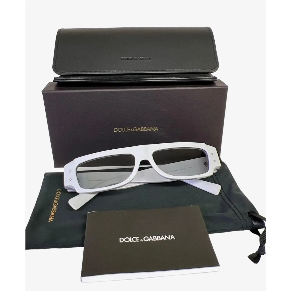 Dolce Gabbana Sunglasses Light Gray DG 4458 3418/87 with Case