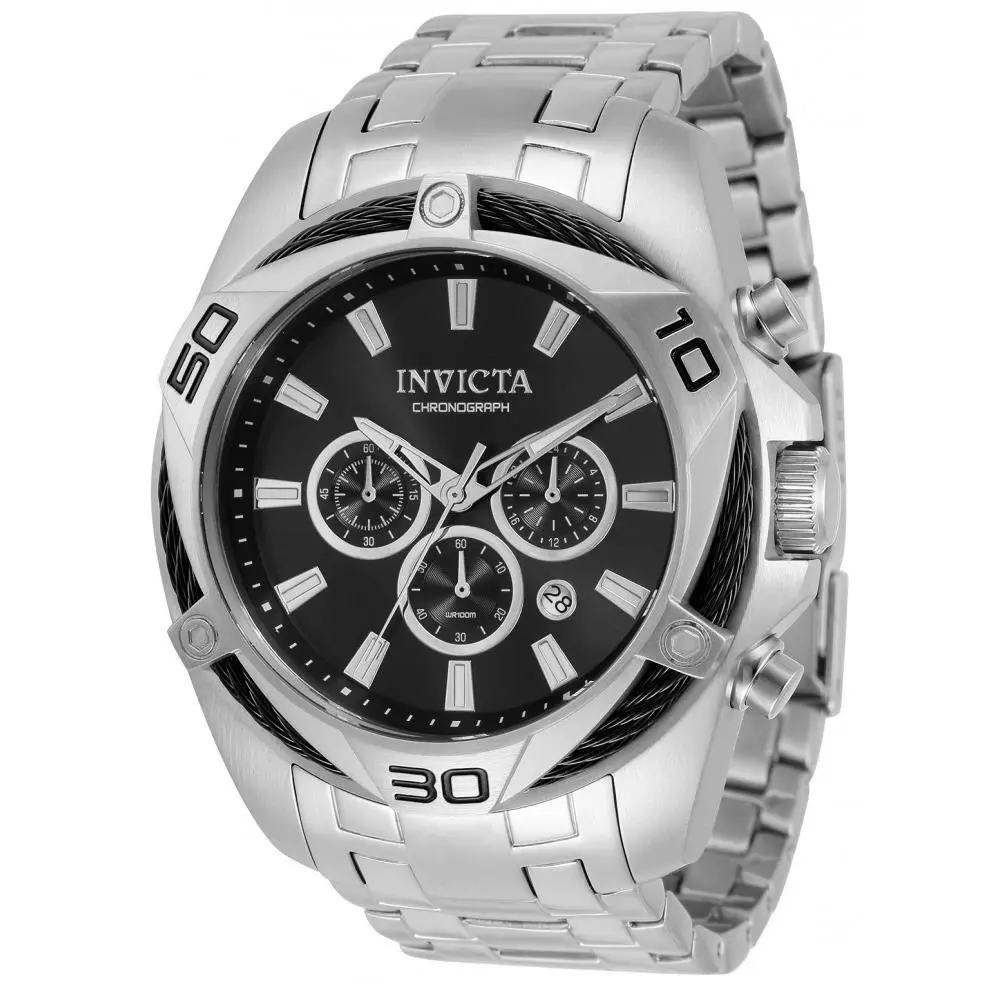 Invicta Men`s 32372 Bolt Quartz Chronograph Black Dial Watch