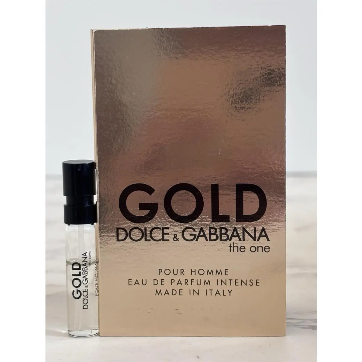Dolce Gabbana The One Gold Intense Homme 0.05oz / 1.5ml Edp Spray Sample