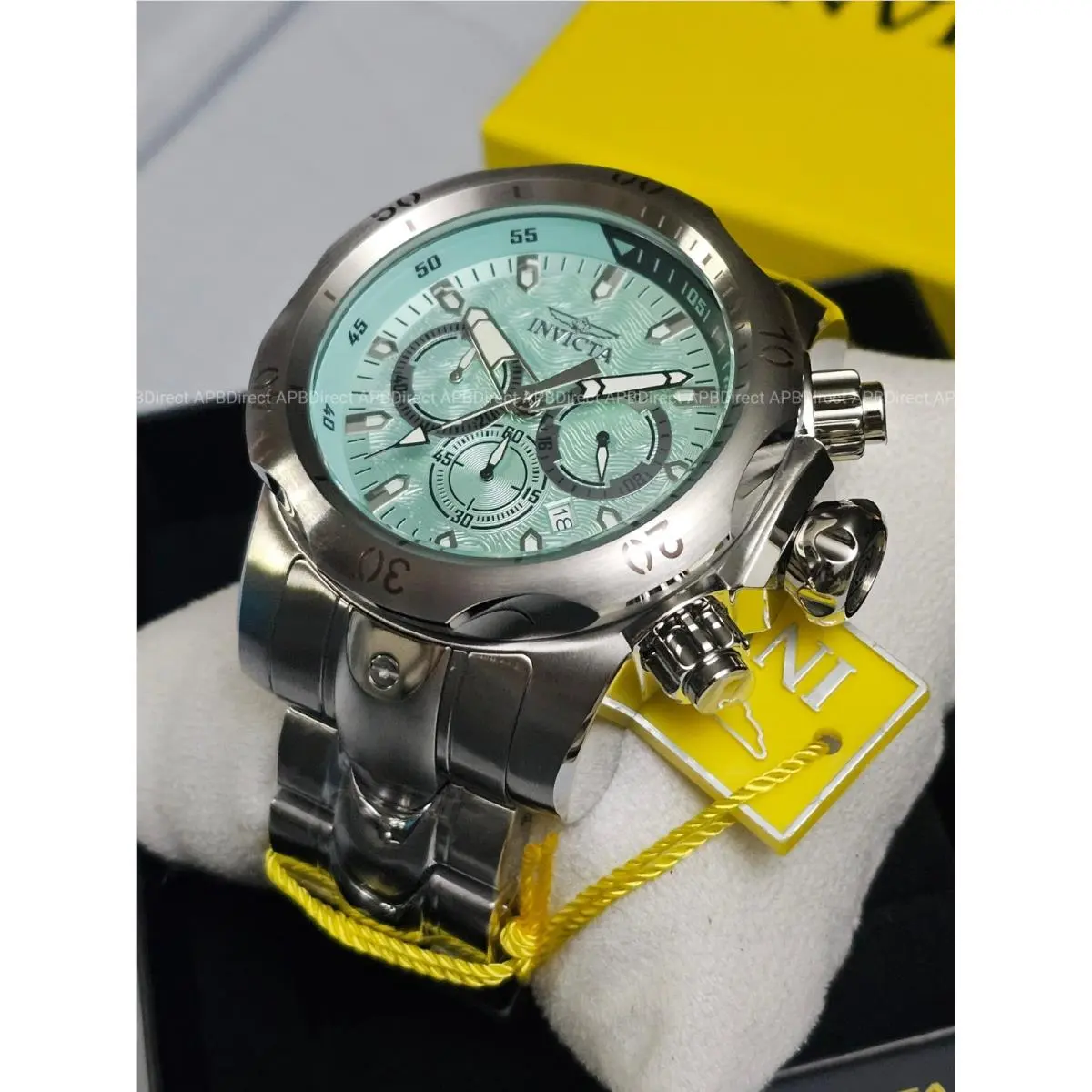 - Venom - Chronograph - Light Blue Dial 100m SS Bracelet Mens Watch by Invicta
