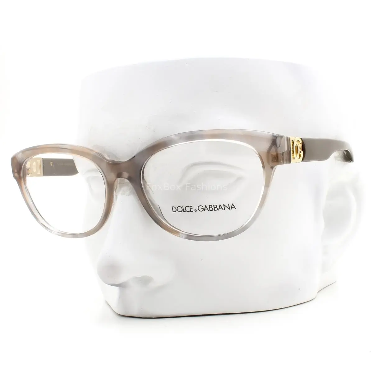 Dolce Gabbana Eyeglasses DG 3342 3321 Glasses Crystal Gray Brown Mix 55mm W/case