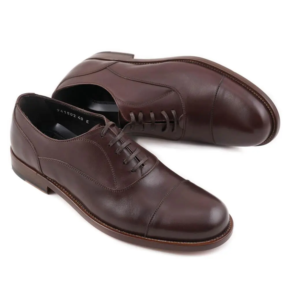 Dolce Gabbana Brown Cap Toe Leather Balmoral US 6 Dress Shoes