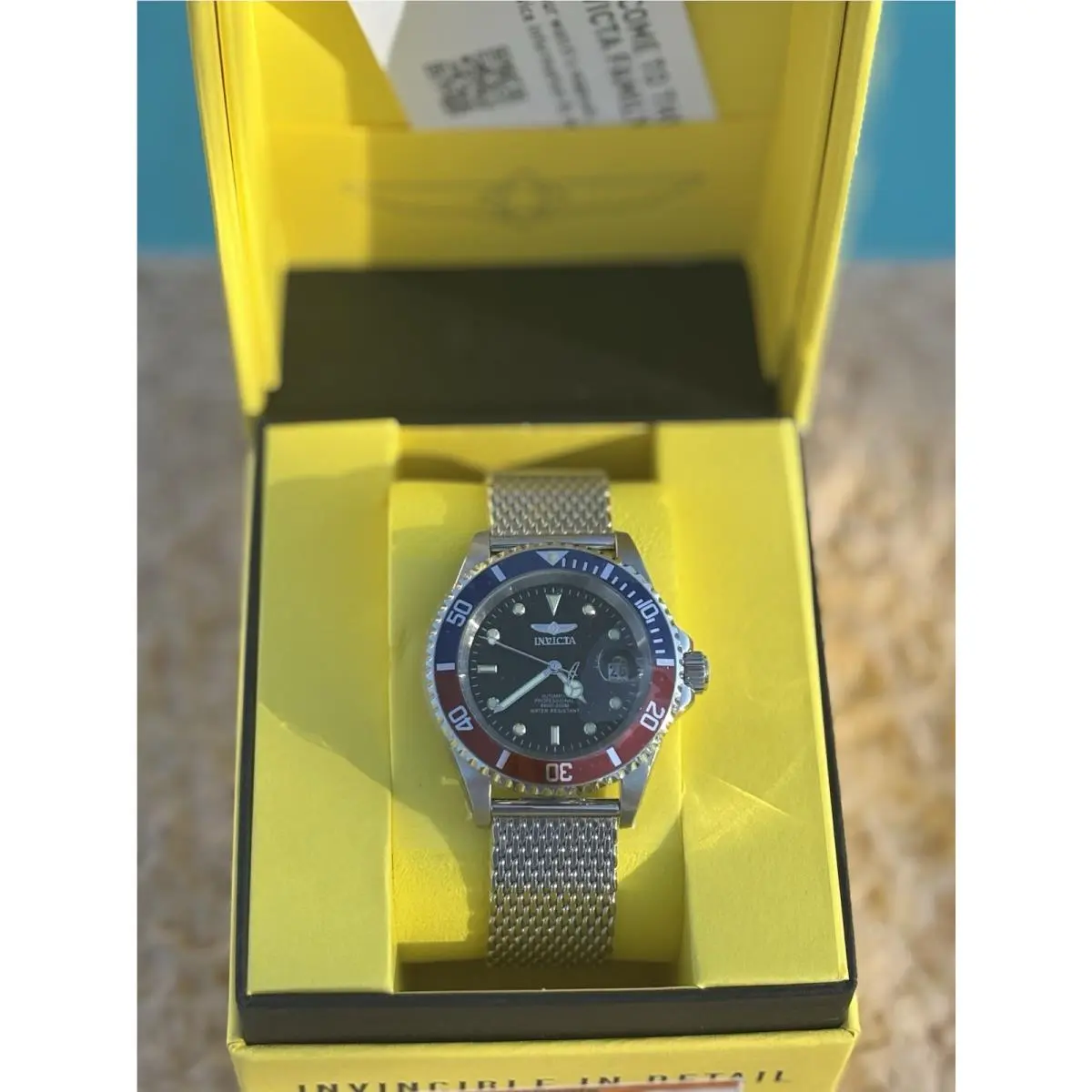 47721 Pro Diver Automatic Pepsi Dial Steel Mesh Bracelet - Rare by Invicta