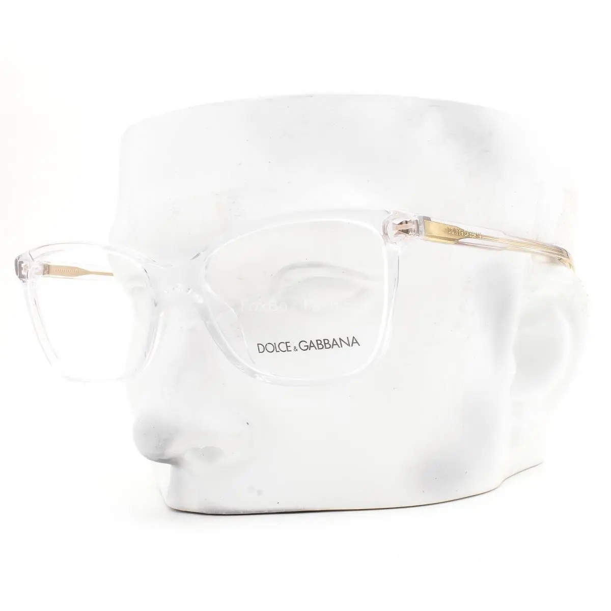 Dolce Gabbana Eyeglasses DG 3424 3133 Glasses Crystal Clear Gold 52mm with Case