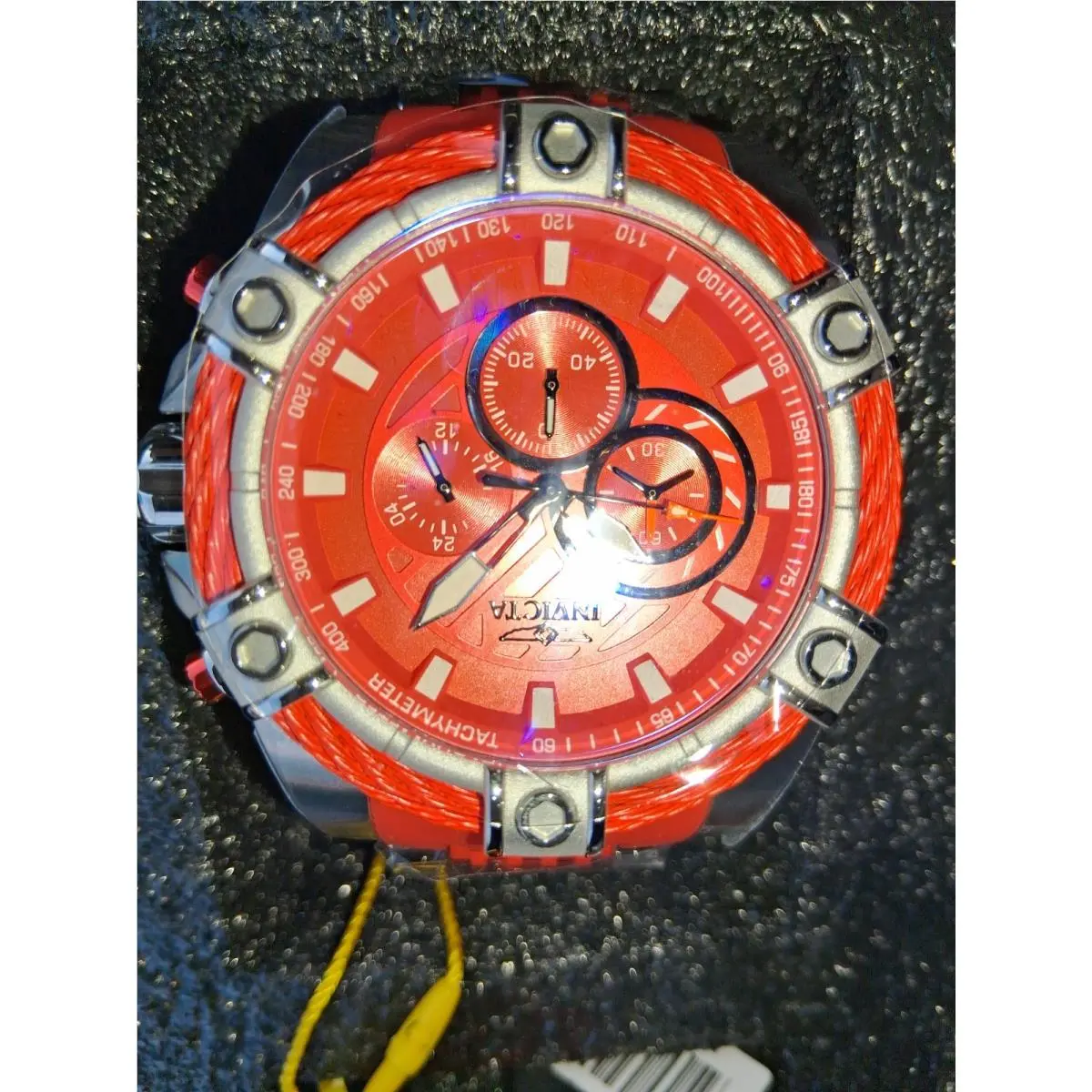 Invicta Bolt Girdex Men`s Watch - 52mm Steel Red 25525