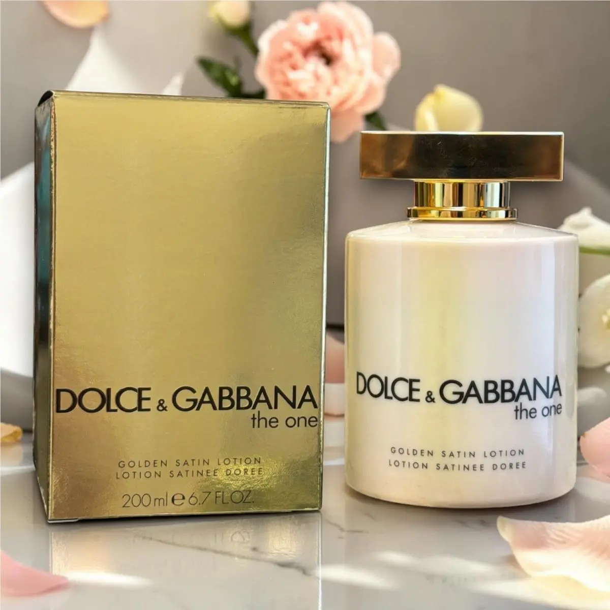 Dolce Gabbana The One Golden Satin Perfumed Lotion 6.7 oz /200 ml by Dolce & Gabbana