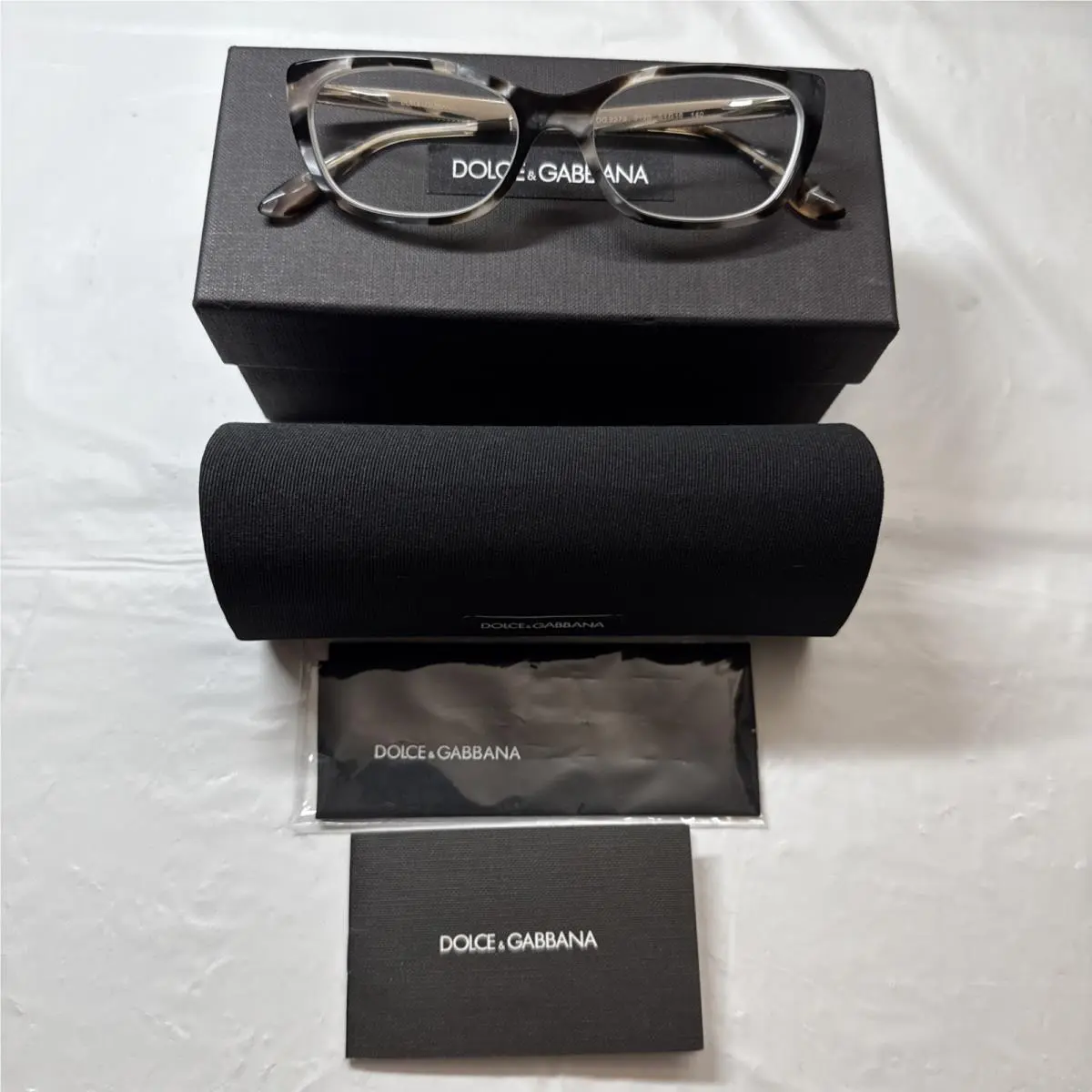 Dolce Gabbana Eyeglasses Frames DG 3279 Pearl Grey Havana 51-16-140 Italy