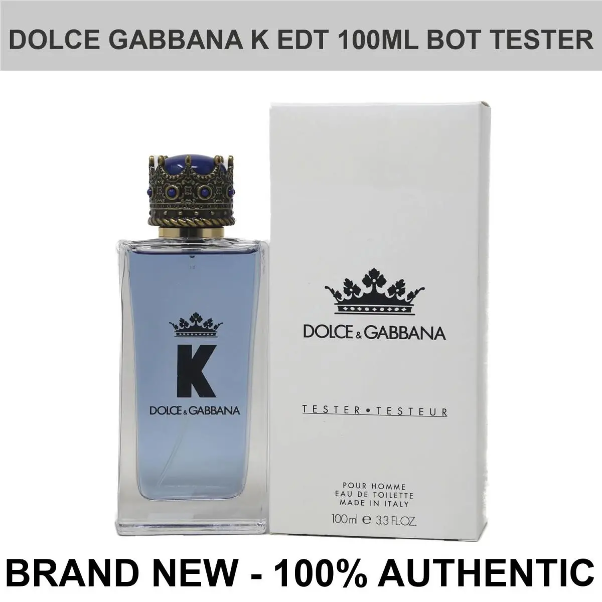 Dolce Gabbana K Eau de Toilette 100ml Tester Spray Bottle - Condition