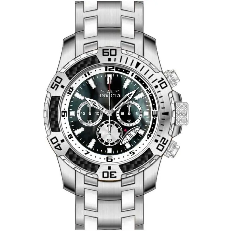 Men`s 49853 Pro Diver Quartz VD53 Black Dial Watch by Invicta