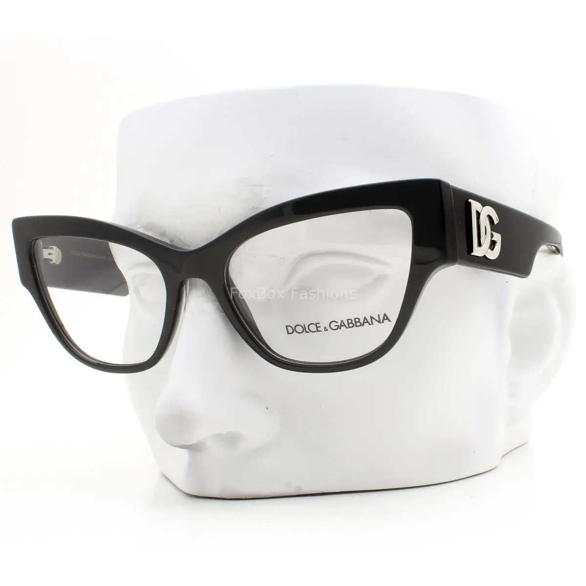 Dolce Gabbana Eyeglasses DG3378 501 Glasses Polished Black Silver 53mm with Case