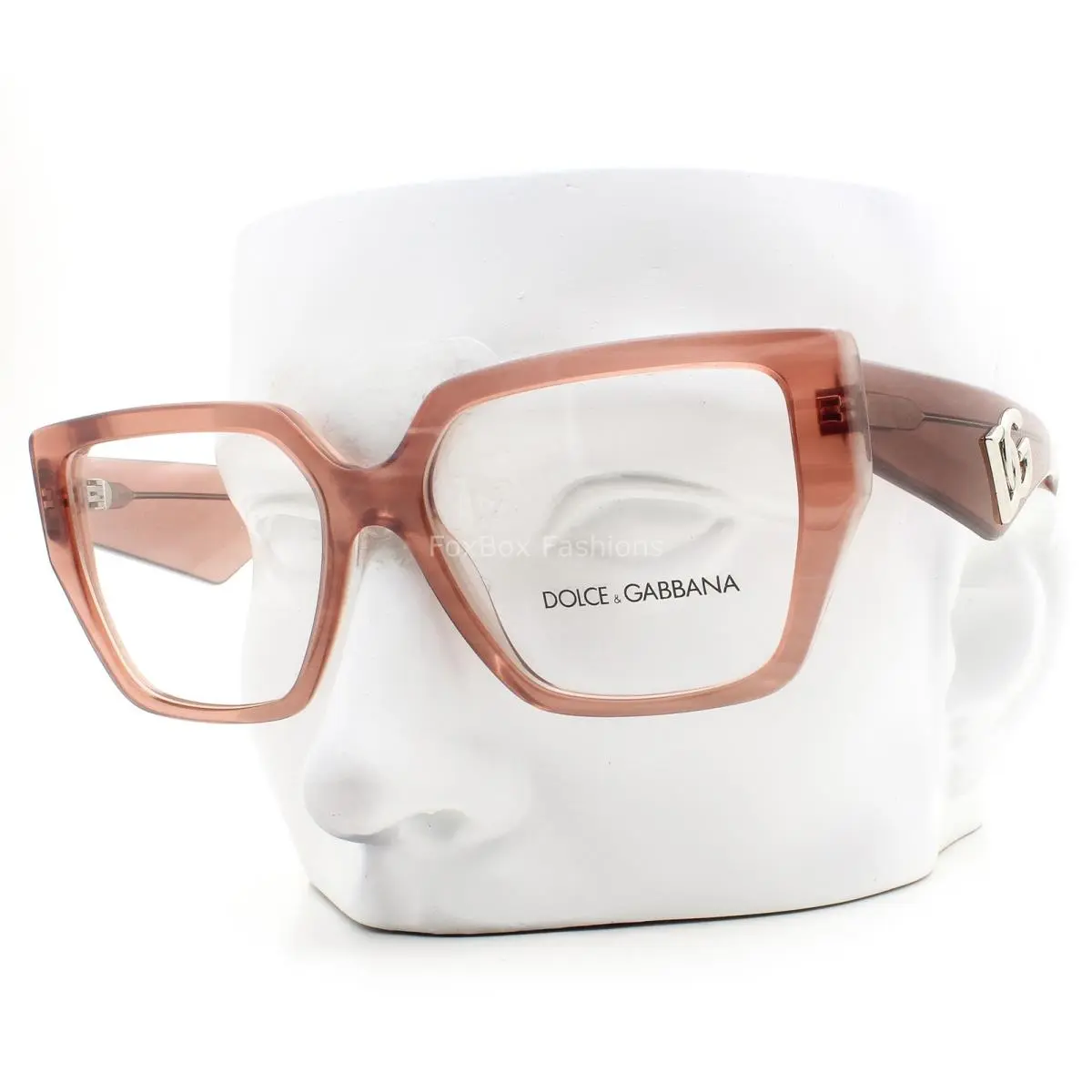 Dolce Gabbana Eyeglasses DG 3373 3411 Glasses Shimmery Blush Brown 55mm W/case
