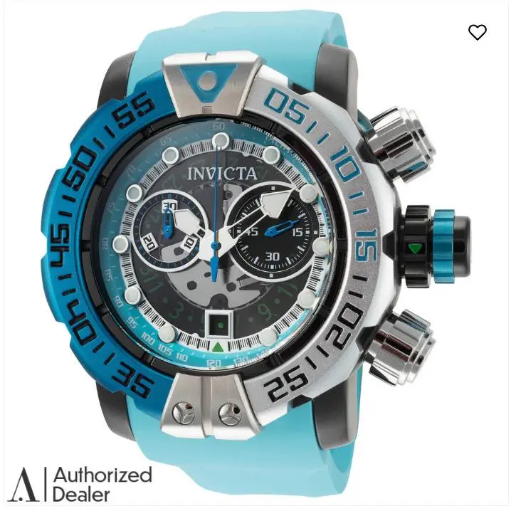 Invicta Men 57mm Sea Hunter Chronograph Quartz Blue/silver/black Tone 100m Watch