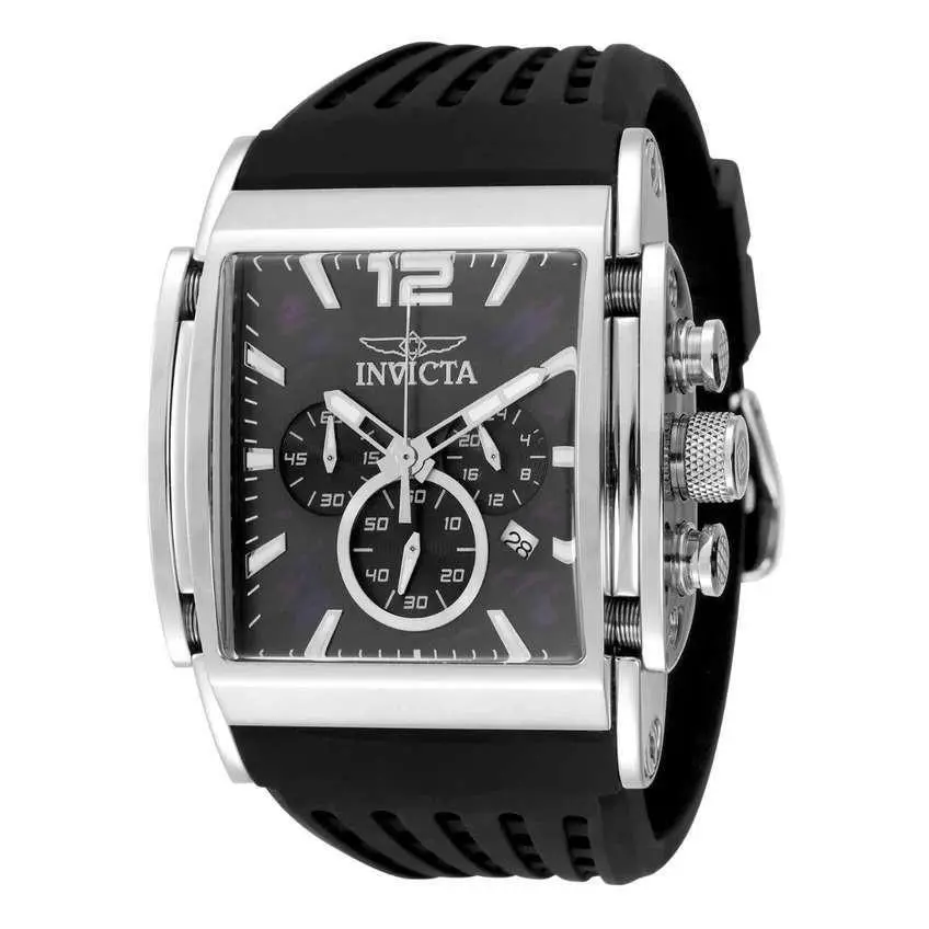 Speedway Swiss Ronda Z60 Watch Mother of Pearl Dial - 47mm Black 48333 by Invicta