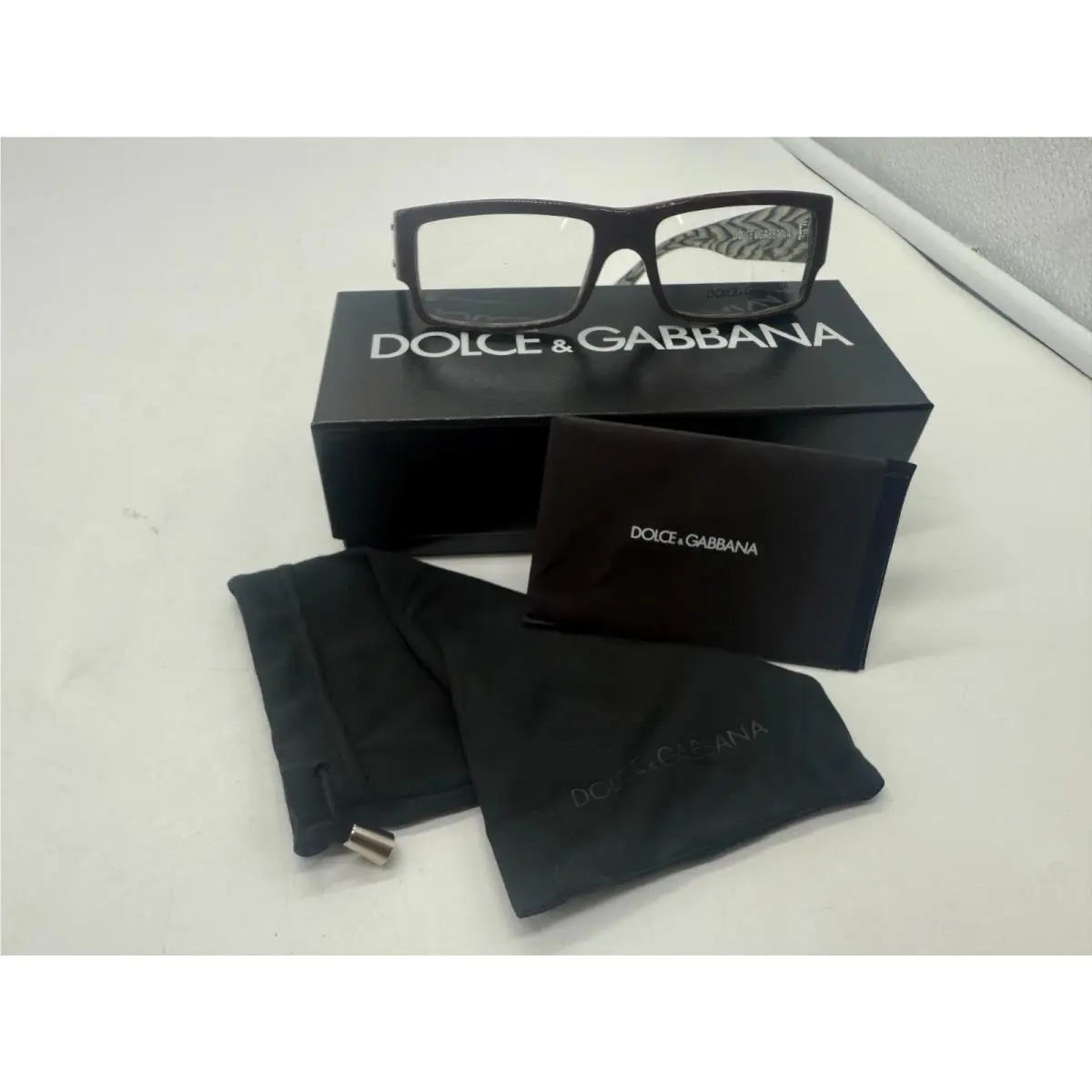 Dolce Gabbana 3049 805 Eyeglasses Brown Striped Frames