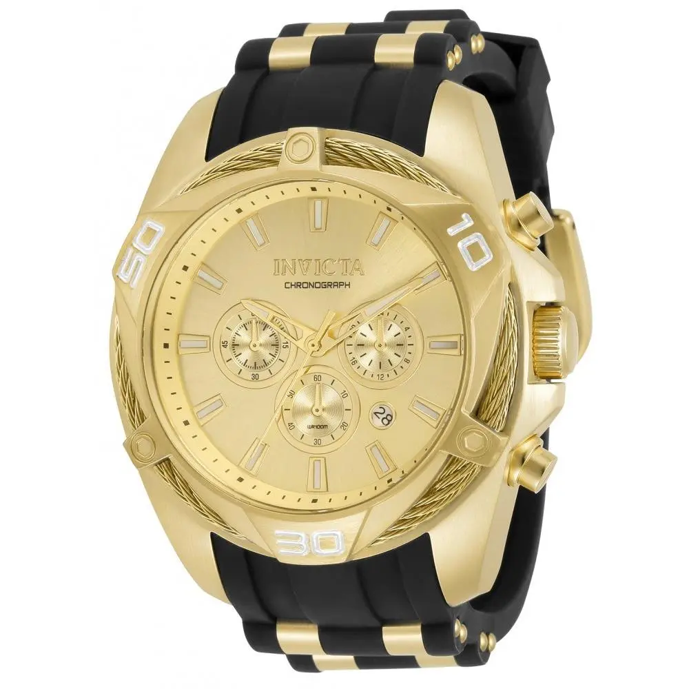 Invicta Men`s 34142 Bolt Quartz Chronograph Gold Dial Watch