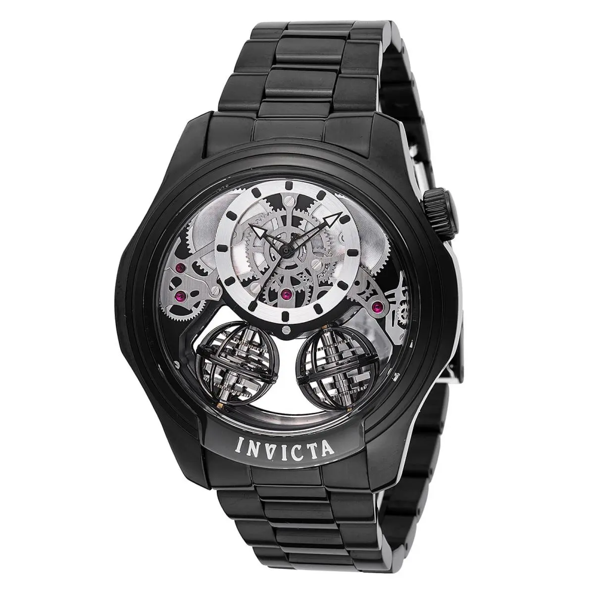 Invicta Specialty Twin Axis Men`s Watch w/ Skeleton Dial - 46mm Black 48899