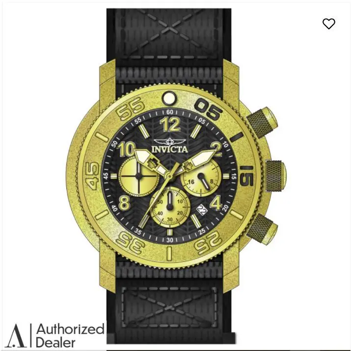 Invicta Men`s Coalition Forces 50mm Chronograph Quartz Gold/black 100m SS Watch