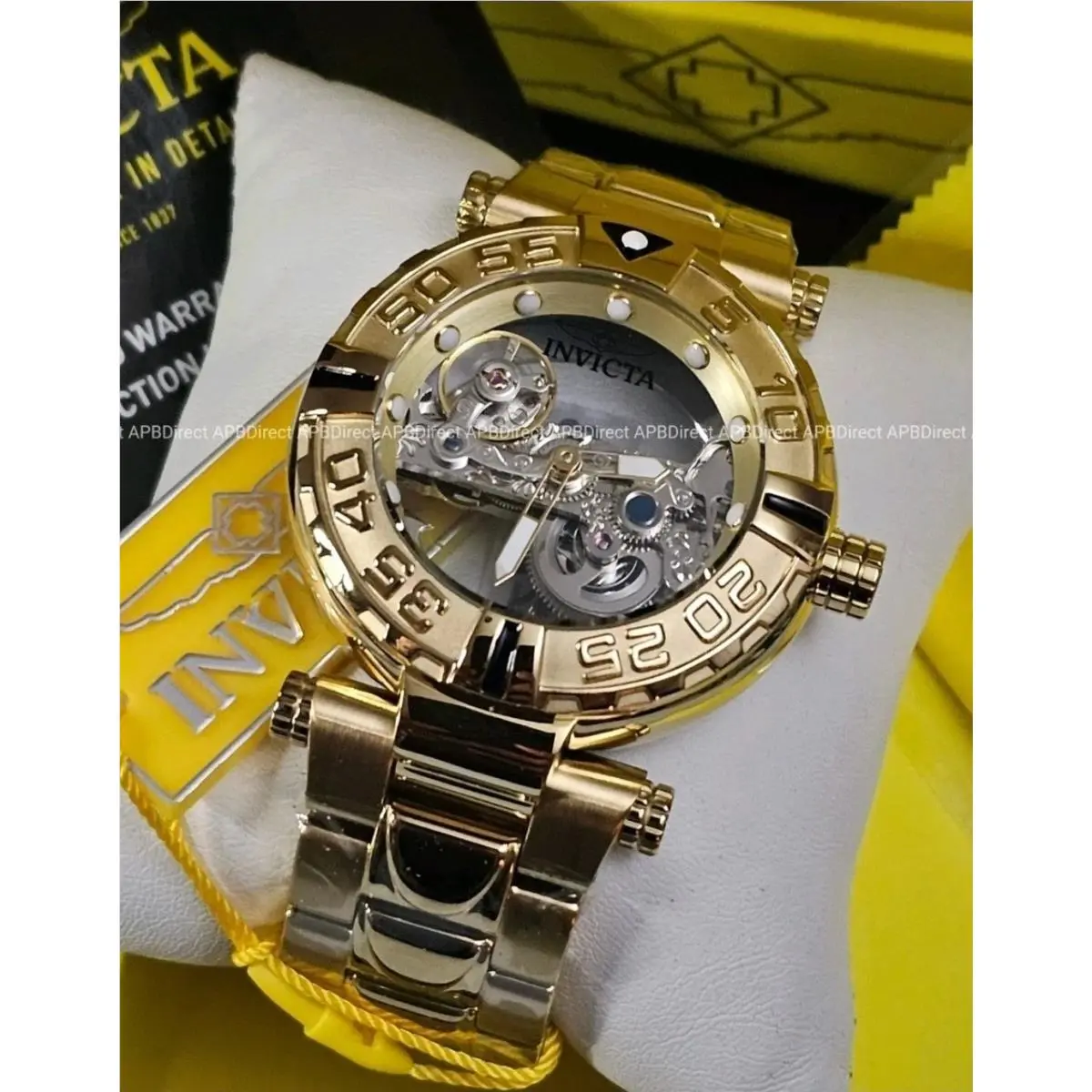 Invicta Subaqua Noma I - Automatic Bridge Mvmnt Skeleton Gold Plated Mens Watch