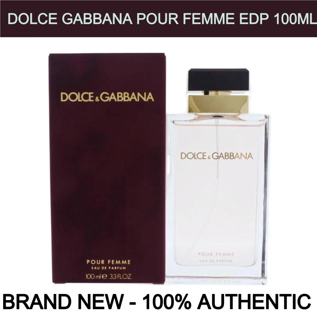Dolce Gabbana Pour Femme Eau de Parfum For Women 3.4oz Spray Bottle
