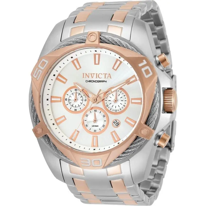 Invicta Men`s 34134 Bolt Quartz Chronograph Silver Dial Watch