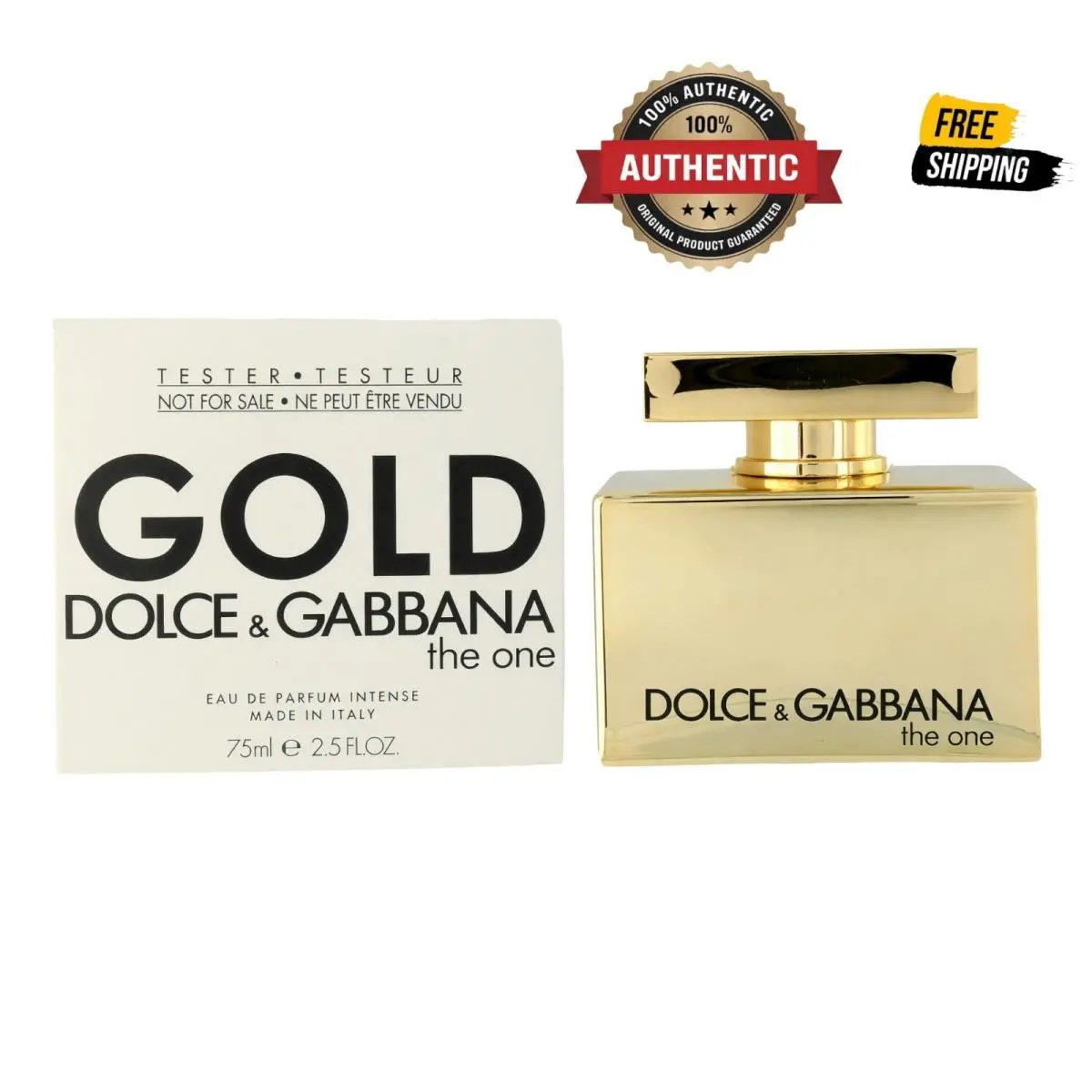 The One Gold by Dolce Gabanna 2.5 oz Edp Intense Spray Tester by Dolce & Gabbana