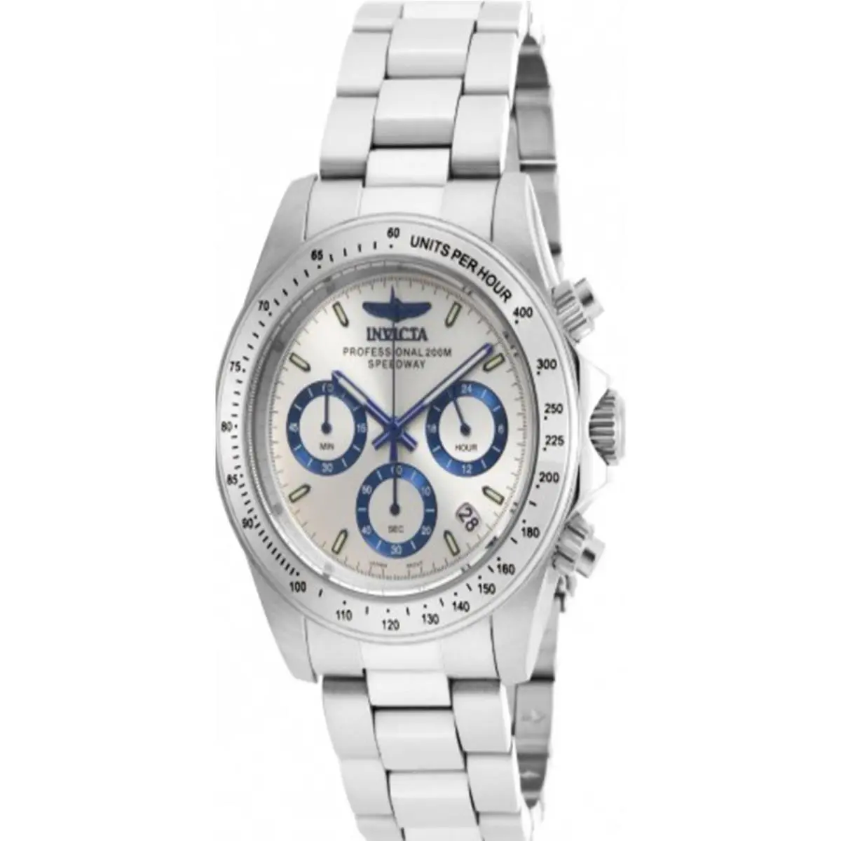 Men`s 17311 Speedway Quartz Chronograph Silver Dial Watch by Invicta