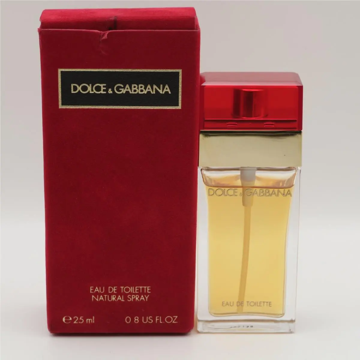 Vintage Dolce Gabbana Red For Women Perfume Spray Edt 25ml .8fl oz Felt Box