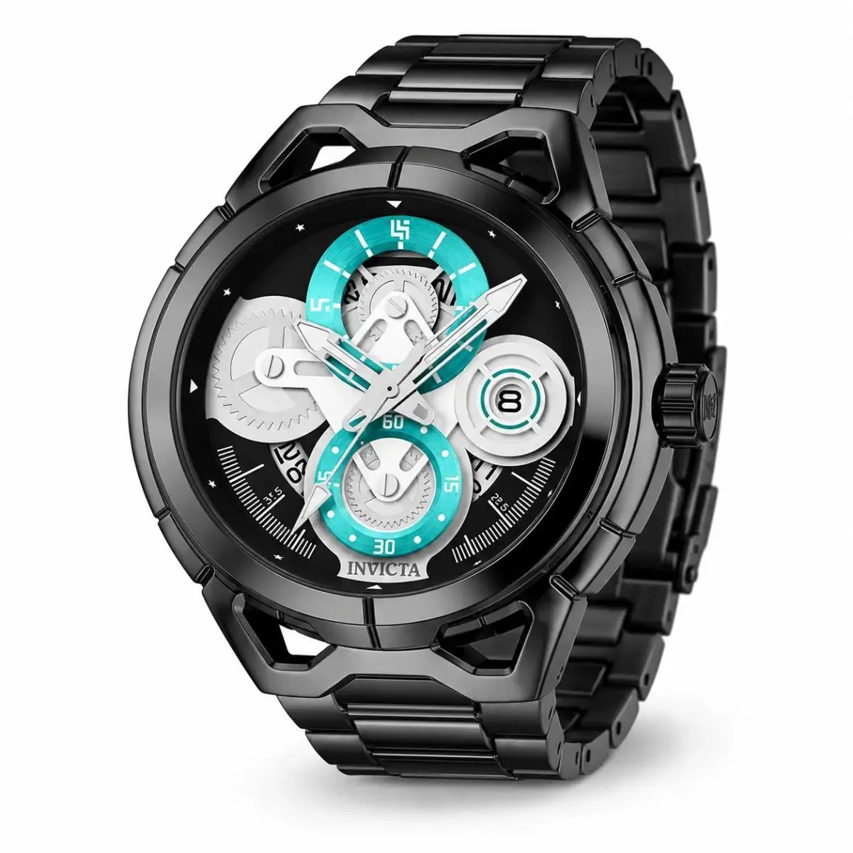 S1 Rally Men’s Watch 44mm Black + Blue Dial 79008 — by Invicta