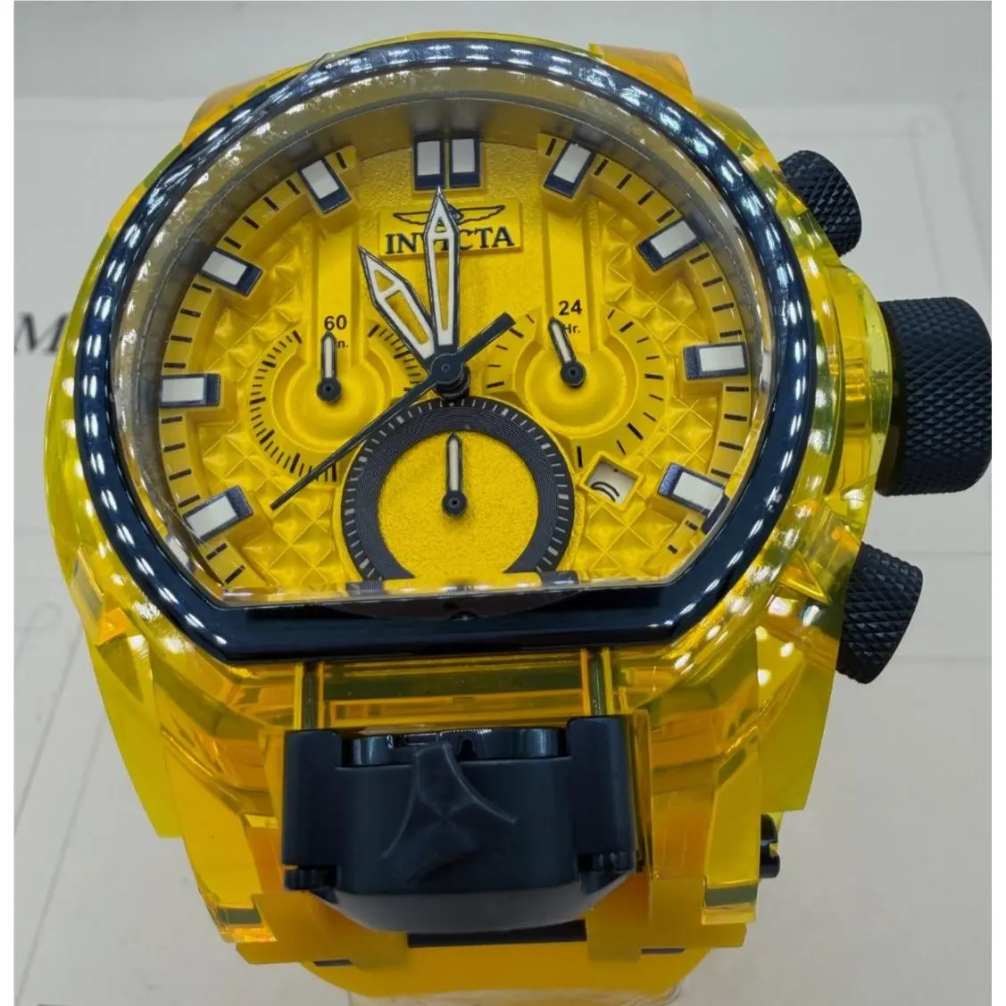 Invicta Bolt Zeus Magnum Men`s Watch - 52mm Yellow Dark Blue 39472