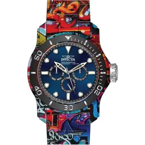 Men`s 47856 Pro Diver Quartz Chronograph Blue Black Dial Watch by Invicta